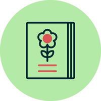 jardinería libro vector icono