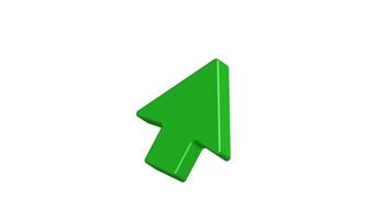 illustration 3d realistic mouse cursor green creative isolated on background vector