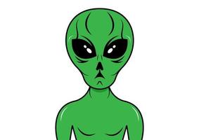 Alien flat design on white background vector