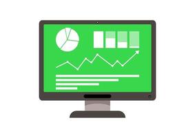 Mobile and web product analysis. Business Growth Profit Chart vector