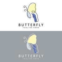 logotipo de mariposa, diseño animal con hermosas alas, animales decorativos, marcas de productos vector