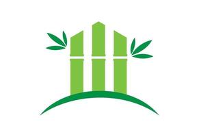 Green Bamboo garden logo design, Vector design template