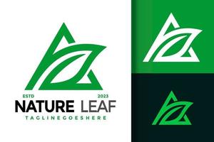 A Nature Leaf Logo Logos Design Element Stock Vector Illustration Template