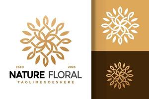 naturaleza floral loto logo logos diseño elemento valores vector ilustración modelo