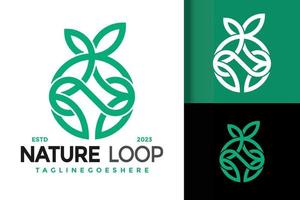 Abstract Nature Loop Logo Logos Design Element Stock Vector Illustration Template