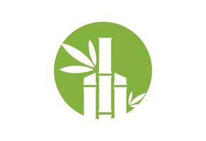 Green Bamboo garden logo design, Vector design template