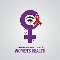 International Day of Women's Health. 12 February. Template for background, banner, card, poster. vector illustration.