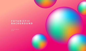 Color gradient background design. Abstract geometric with liquid bubble. Futuristic design. modern 3D. design for posters, landing page, ads, wallpaper. vector