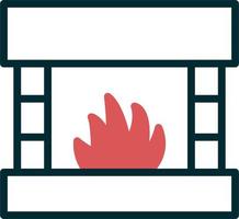 Fireplace Vector Icon