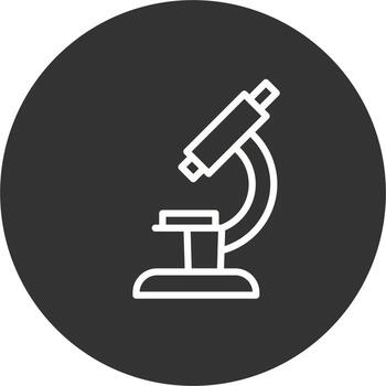 icono de vector de microscopio