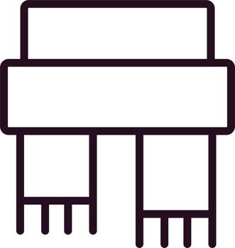 icono de vector de bufanda