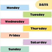 Days in a week vector