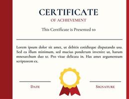 Certificate of Achievement vector