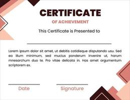 plantilla de diseño de certificado vector