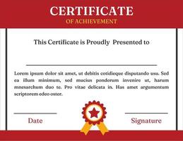 Certificate of Achievement vector