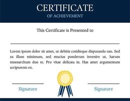 Certificate of Achievement vector