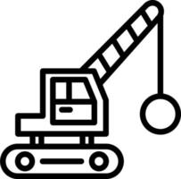 Demolition Crane Vector Icon