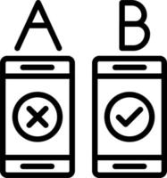 icono de vector de prueba ab