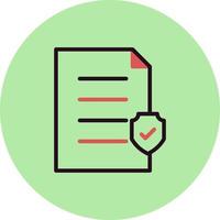 Document Protection Vector Icon