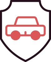 icono de vector de seguro de coche