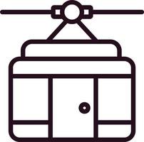 Cable Car Cabin Vector Icon