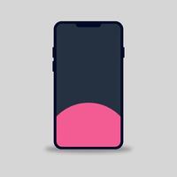 Smartphone mockup design on gray background. Vector illustration. EPS 10.