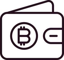 icono de vector de billetera bitcoin