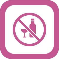 No alcohol Vector Icon