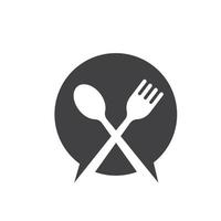 crossed fork spoon icon vector design template