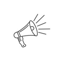 speaker megaphone line  icon vector design template