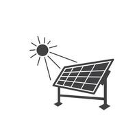 solar panel icon vector design template