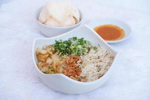 delicious chicken porridge as a background photo