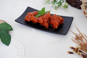 delicious spicy fried chicken as a background photo