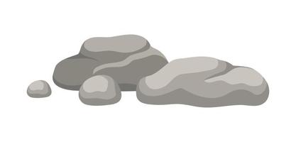 Rock stone boulder formation cartoon vector illustration.