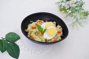 mashed potatoes with eggs as a background photo