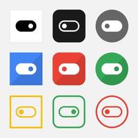 Set of Toggle On and Off icons for your web site or mobile app vector