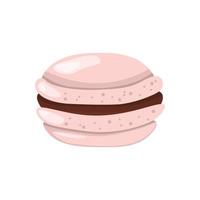 Vector single image macaroon cake pink color