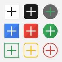 Set of Add icons for your web site or mobile app vector