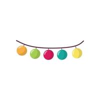 Vector single image of a holiday garland in the style of hand drow