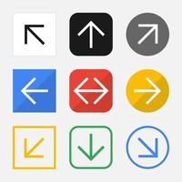 Set of Arrow icons for your web site or mobile app vector