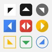 Set of Arrow Drop icons for your web site or mobile app vector