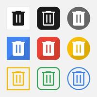 Set of Delete icons for your web site or mobile app vector