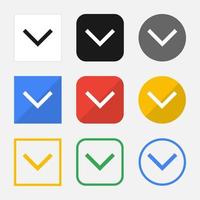 Set of Expand More icons for your web site or mobile app vector