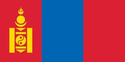 Mongolia flag simple illustration for independence day or election vector