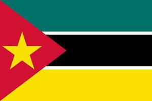 Ilustración simple de la bandera de Mozambique para el día de la independencia o las elecciones vector