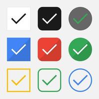 Set of Done icons for your web site or mobile app vector