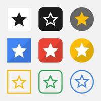 conjunto de estrella íconos para tu web sitio o móvil aplicación vector