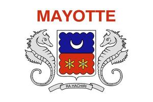 Mayotte flag simple illustration for independence day or election vector