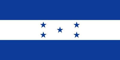 Honduras flag simple illustration for independence day or election vector