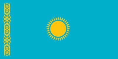 Kazakhstan flag simple illustration for independence day or election vector